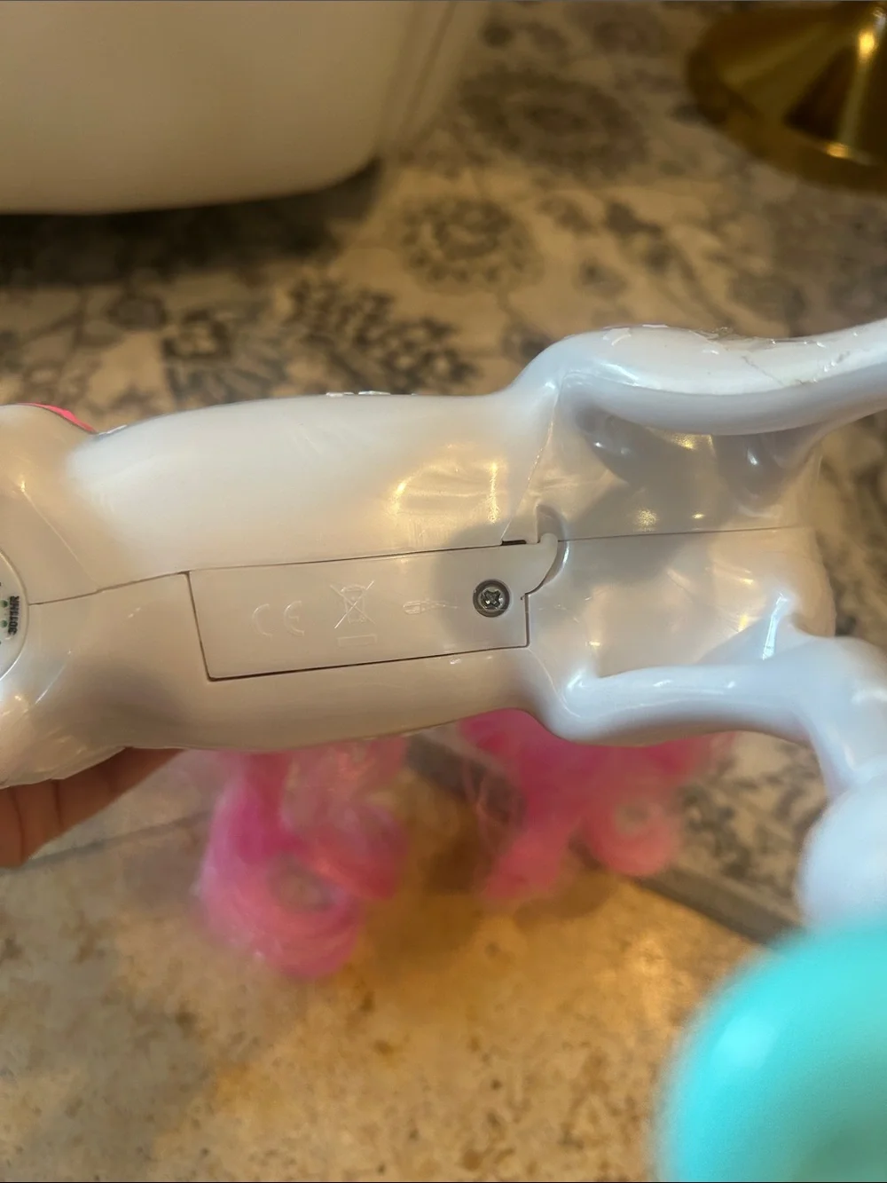 Barbie’s White and Pink- light up music Unicorn Toy with Colorful Star Decals